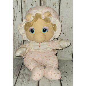 10" Vintage 1984 Hasbro Softies Muppet Babies Miss Piggy Plush Pink Pajamas Toy